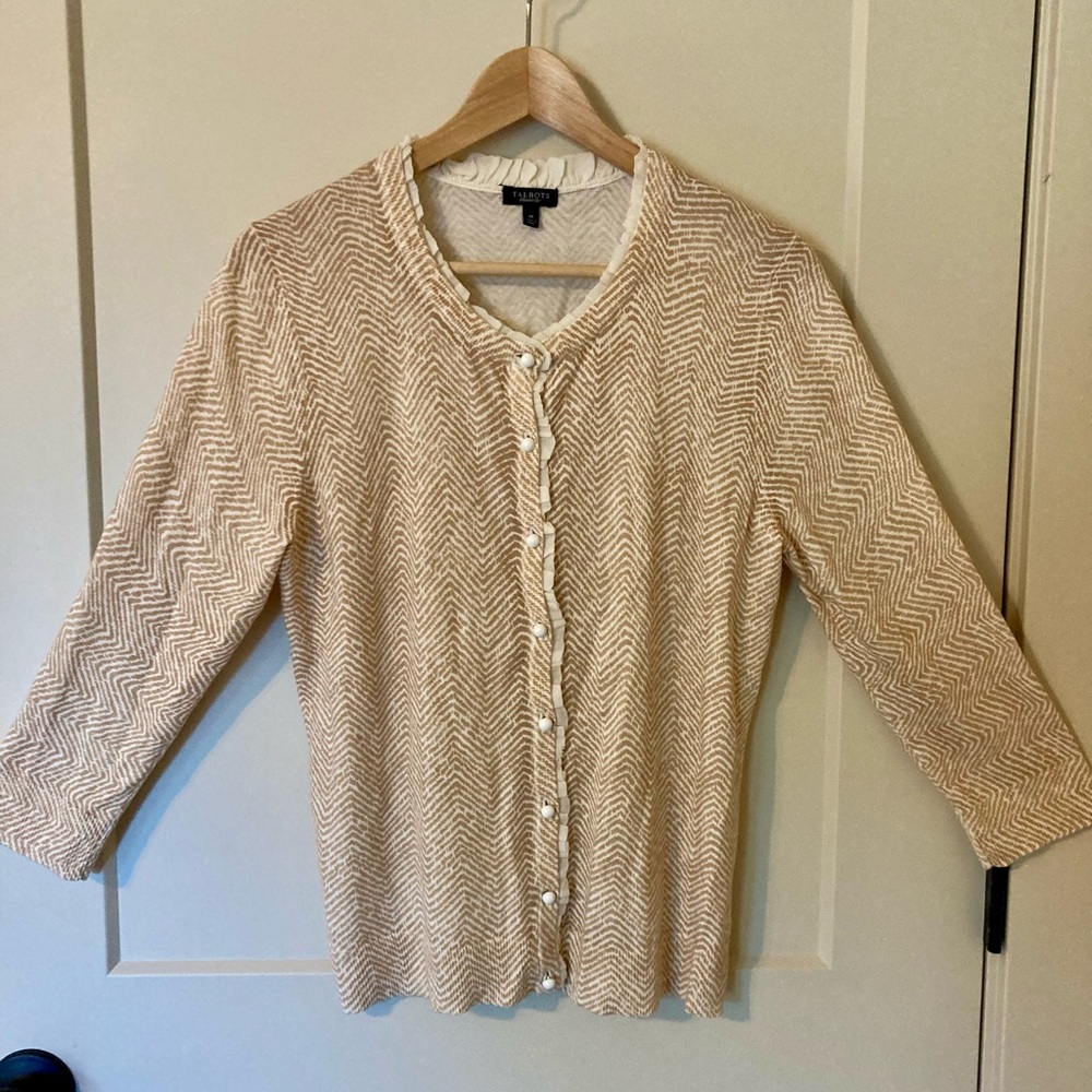 Talbots Cardigan Sweater Bottom Down
